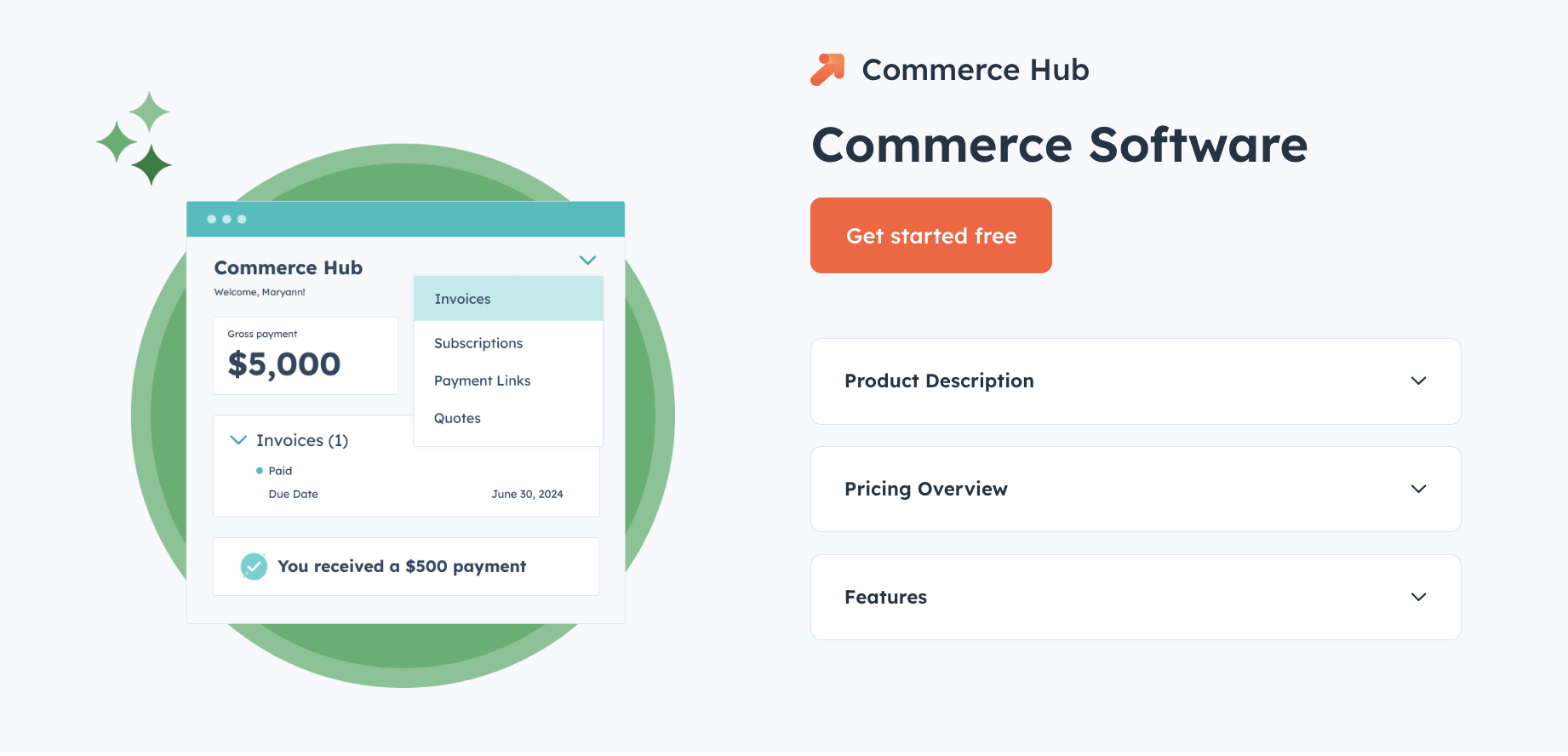 hubspot commerce hub